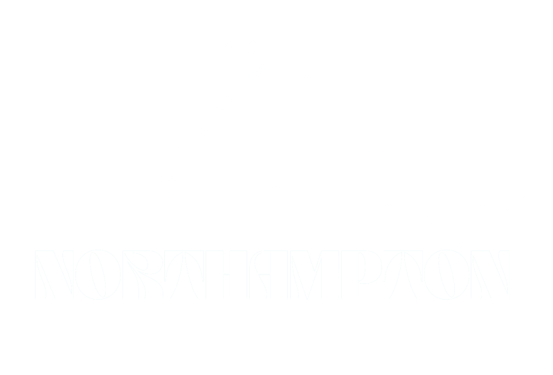 Logo with a palm tree, island, and boat, text 'NORTHAMPTON Marine' below.